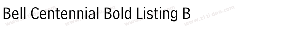 Bell Centennial Bold Listing BT字体转换